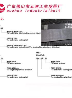 pu聚氨酯橡胶同步带 5M 8m 3m rpp8m xl L 2m传动带齿轮皮带H 14m