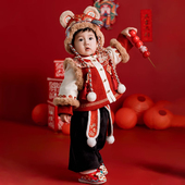 拜年服男宝宝抓周服儿童中国风周岁礼服唐装 男童汉服冬款 2025新款