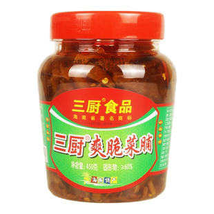 三厨爽脆菜脯450g酱腌菜酱油渍菜海南酱脆萝卜胚酱汁下饭开味泡菜