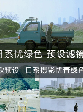 日系优绿色LR预设日系人像复古滤镜柯达富士胶片手机PS调色滤镜