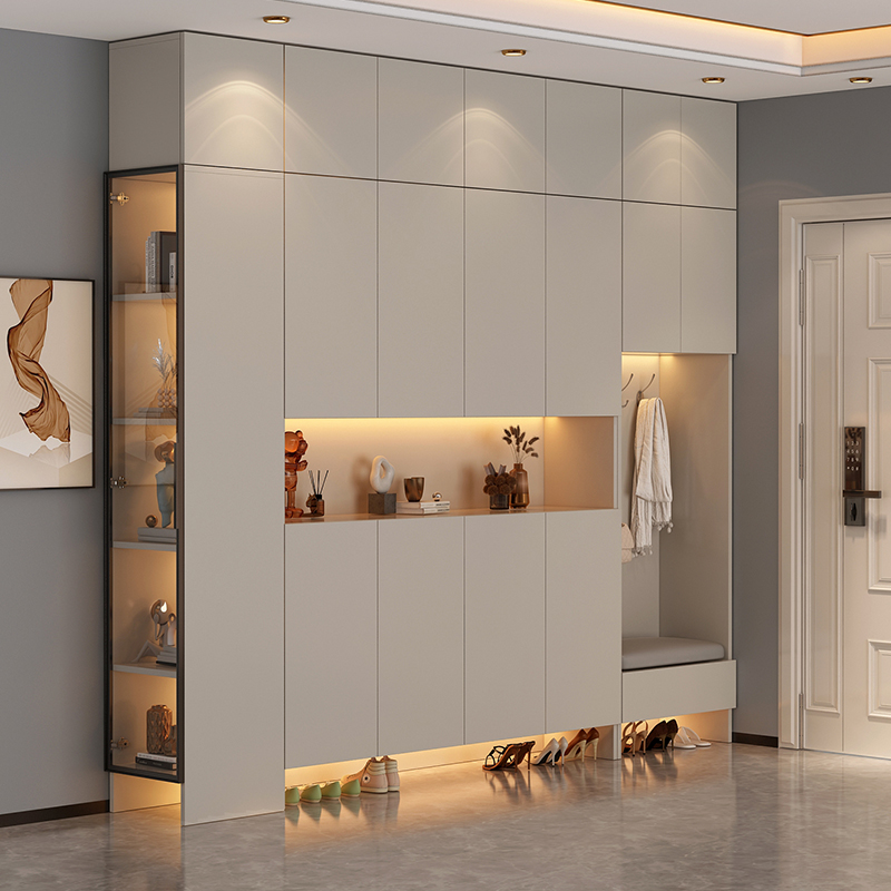 奥仕亚实木简约玄关柜鞋柜