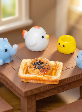 微景观手工卡通动物造型茶具摆件