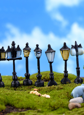 微景观模型灯小摆件多肉造景盆栽创意怀旧路灯饰品摄影小道具装饰
