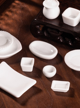 微景观创意手工迷你小盘子摆件树脂可爱桌面装饰微缩玩具树脂碟子