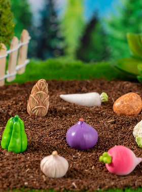 22款仿真蔬菜微景观创意造景手工造景装饰桌面多肉花盆微缩小摆件