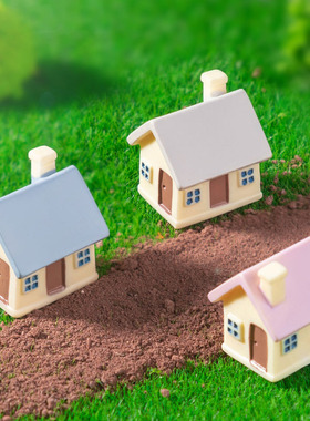 微景观创意可爱卡通小房子摆件桌面装饰品迷你树脂小摆设