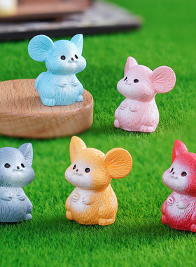 微景观造景可爱老鼠摆件树脂工艺品创意园艺手工DIY饰品动物摆设