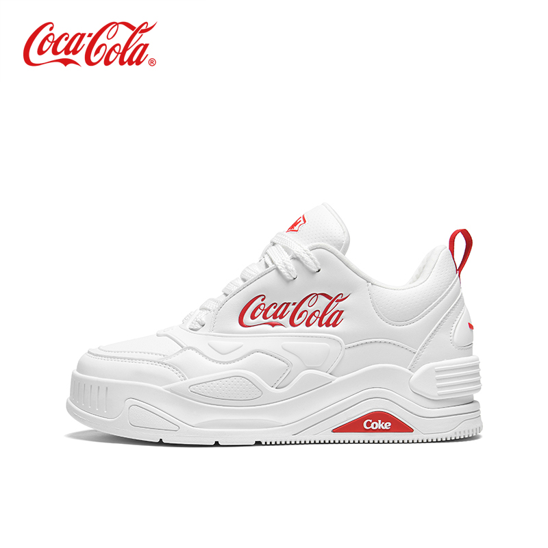 Coca-Cola/可口可乐 舒适厚底 潮流百搭 防滑耐磨增高低