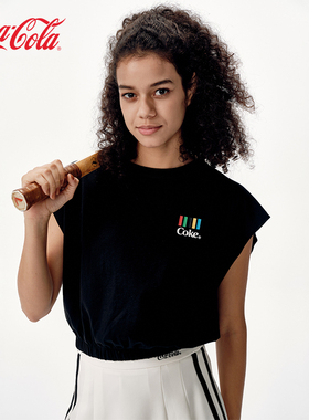 【商场同款】Coca-Cola/可口可乐×巴黎奥运会 黑色背心无袖T恤