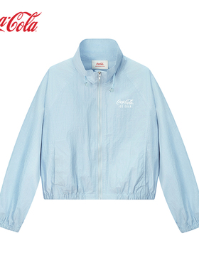 【商场同款】Coca-Cola可口可乐 基础印花口袋暗扣立领夹克 女款