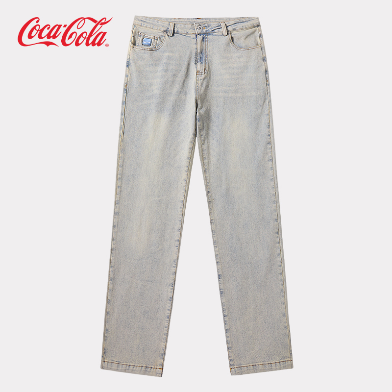Coca-Cola/可口可乐直筒牛仔裤