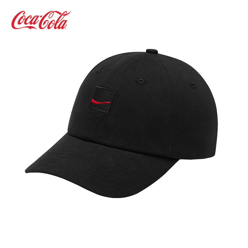 Coca-Cola可口可乐 经典章仔刺绣遮阳棒球运动鸭舌帽 男女情侣款