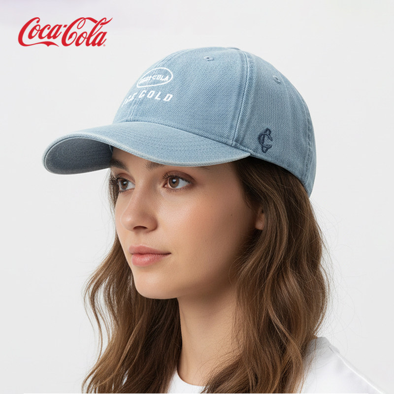 【商场同款】Coca-Cola可口可乐牛仔渐变刺绣棒球鸭舌帽 男