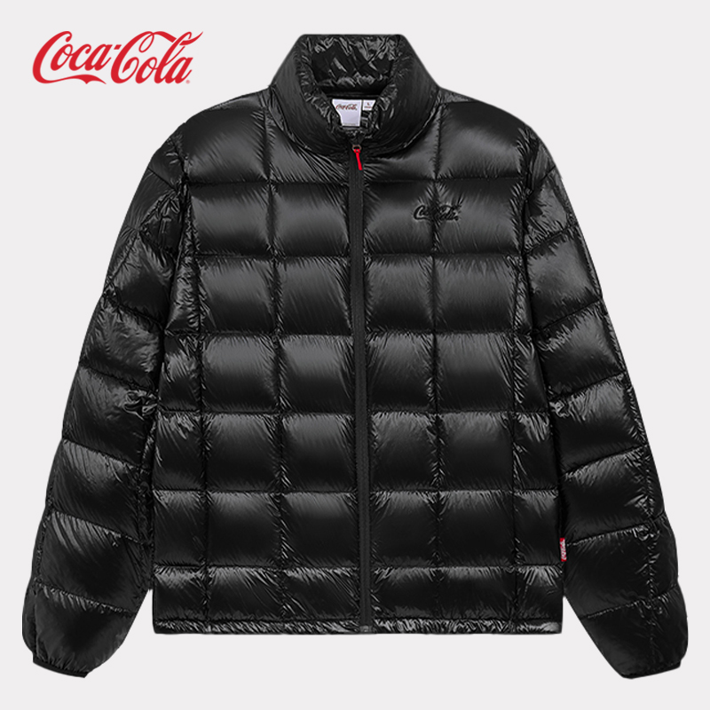 可口可乐可收纳亮面羽绒服
