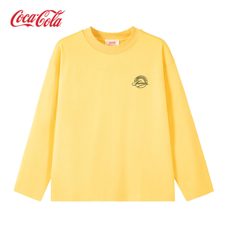 【商场同款】Coca-Cola可口可乐可乐罐印花打底衫长袖T恤男女同款
