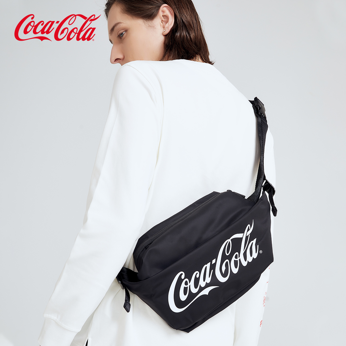 可口可乐官方经典logo情侣胸包