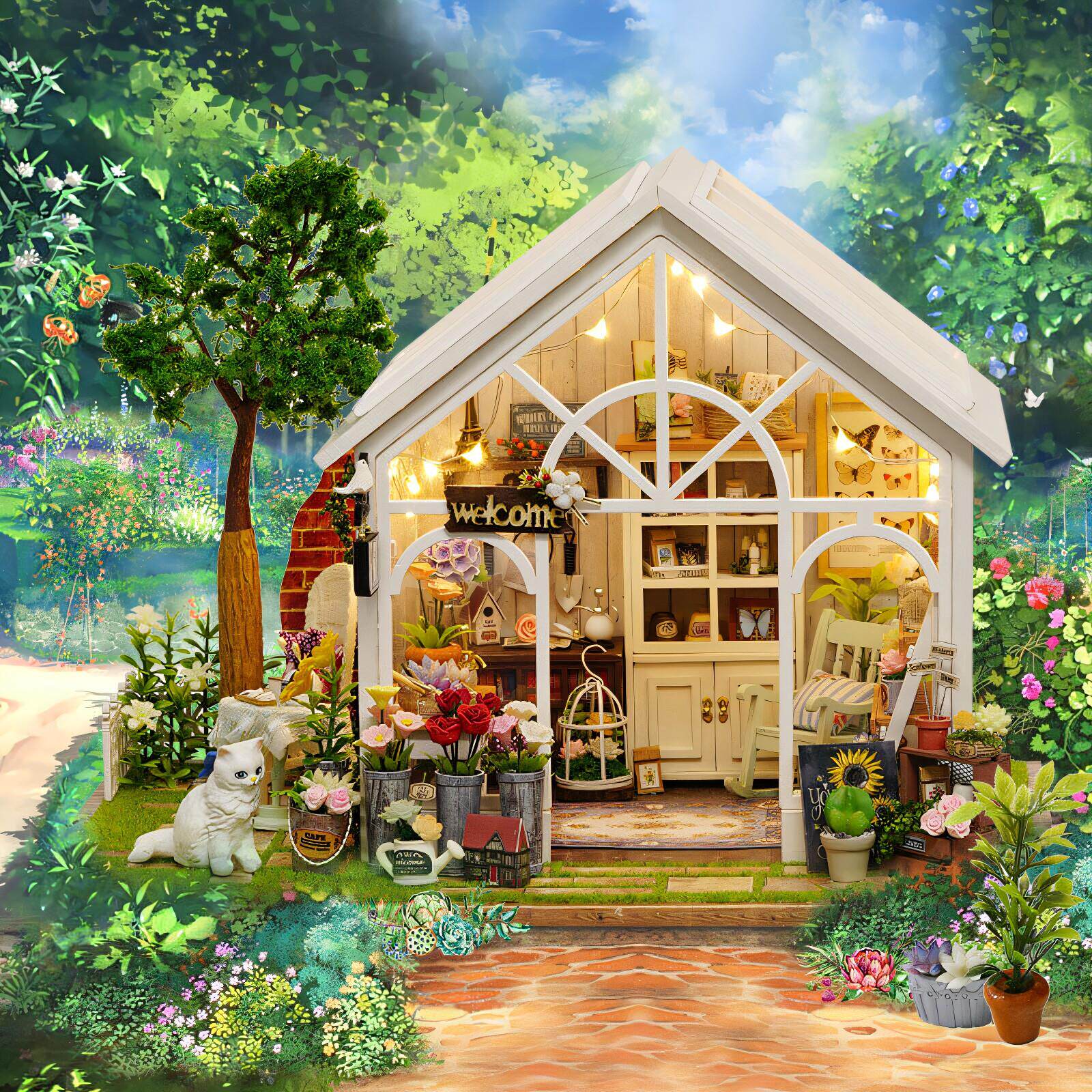 智趣屋diy小屋阳光花房庭