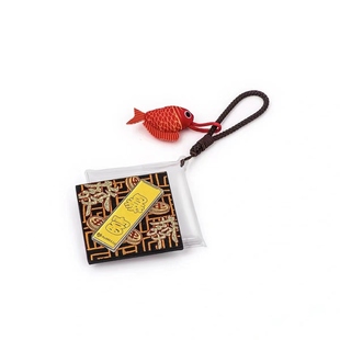 专柜现货独白暴富满分好运锦鲤足金黄金金币金章车包挂件祝福礼物