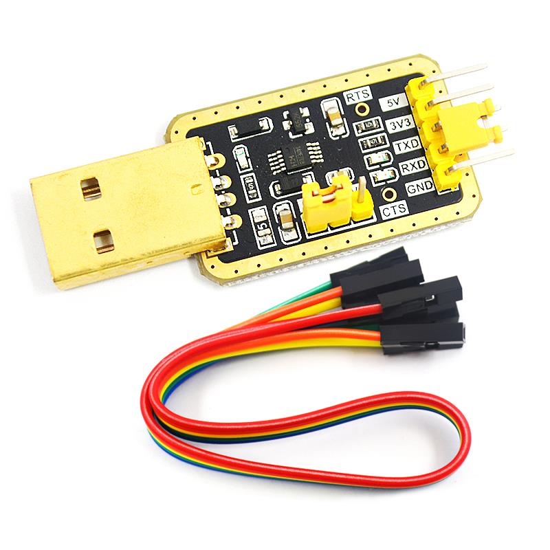 新款土豪金CH340 RS232升USB转TTL模块转串口中九升级小板刷机线