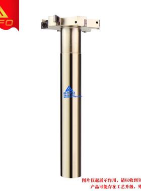 HTS系列T型槽铣刀杆 MTS直柄三面刃t形刀杆侧铣开槽刀 加长梯形刀