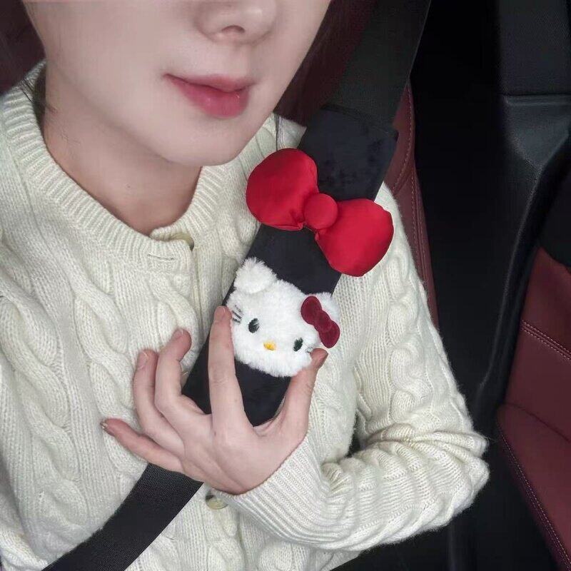 可爱小猫汽车安全带护肩套装饰女生车内卡通可爱猫咪车载护套装扮图片