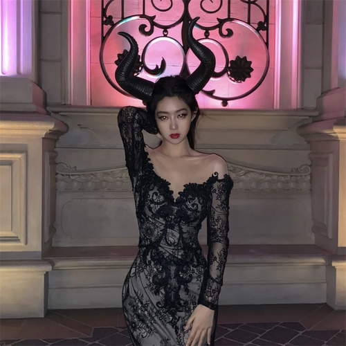 万圣节沉睡魔仙女教母牛角发箍