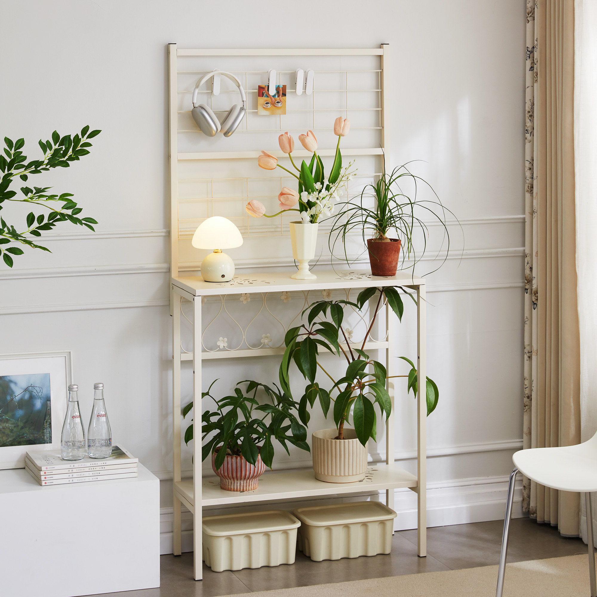 铁艺花架子客厅落地式多层置物架挂网植物架阳台花盆架室内家用