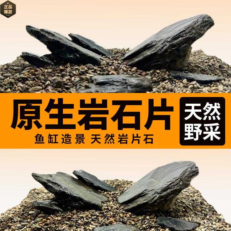 鱼缸造景石原生溪流石主石大块岩片石头底砂天然原石专用躲避