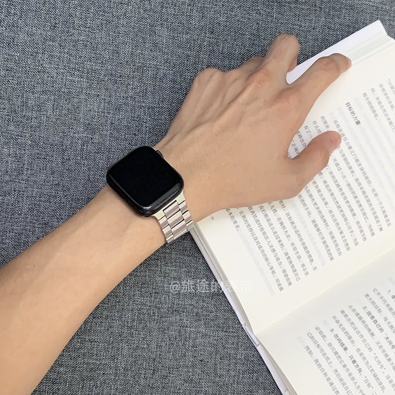 iwatch三株实心金属不锈钢表带