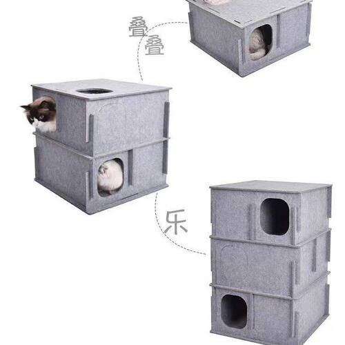 迷宫叠叠玩具乐爬架钻洞毛毡窝