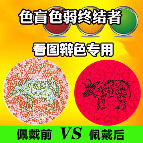 新品红绿色盲色弱矫正眼镜