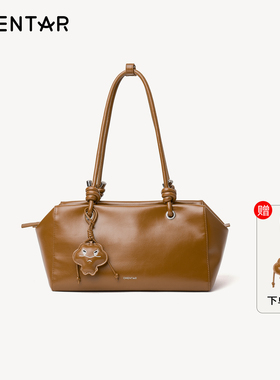 OMENTAR欧蒙特花卷保龄球包女小众原创真皮腋下法棍大容量通勤包