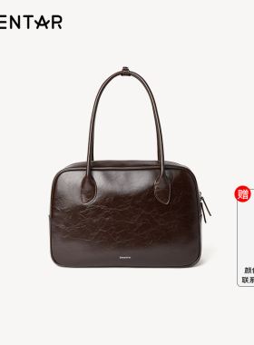 OMENTAR欧蒙特真皮芒芒波士顿包女小众大容量通勤单肩托特包包