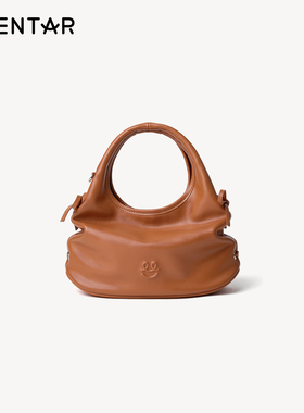 OMENTAR欧蒙特笑脸三角包女小众真皮新款通勤手提单肩斜挎手机包