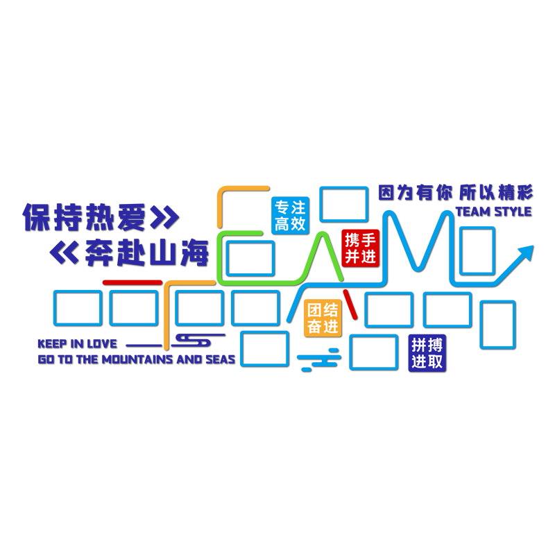 办公室墙贴员工风采创意装饰