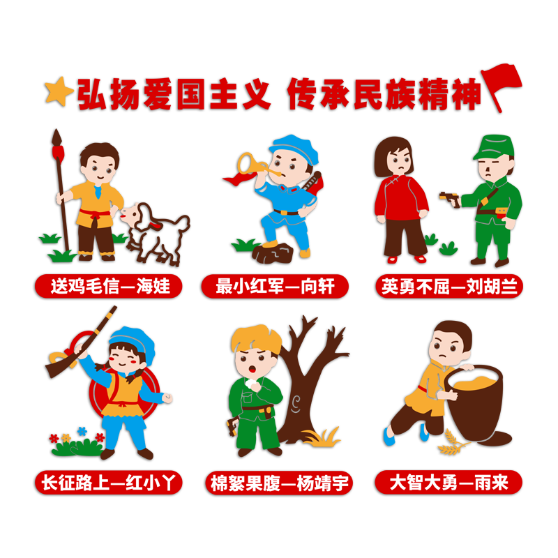幼儿园红色爱国教育主题墙