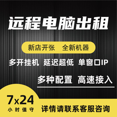 远程电脑出租物理机模拟器多开游戏工作室物理机单窗口单云电脑