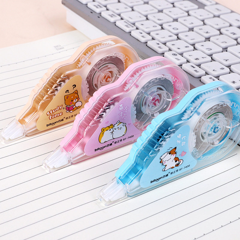 百通30米修正带大容量可爱卡通学生改正带办公修涂改带改错带
