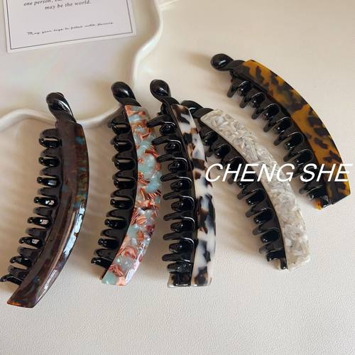 韩国水钻防滑成人马尾夹盘发卡