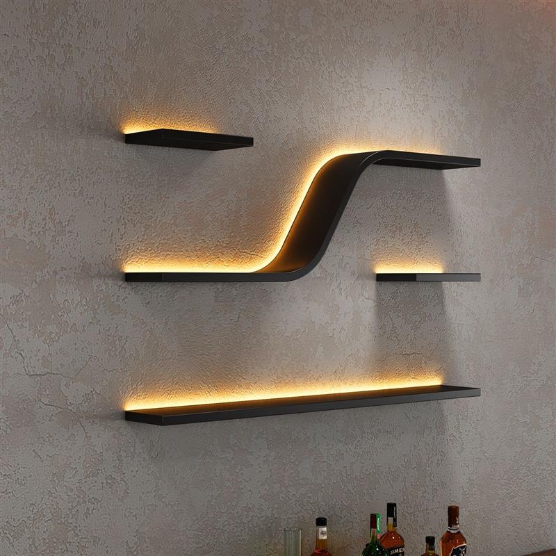 酒架壁挂式置物架铁艺酒吧吧台酒吧餐厅墙上展示架工业风红酒架