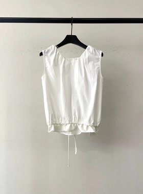 objet现H25夏款韩国东大门纯色简约百搭无袖套头背心宽松休闲吊带