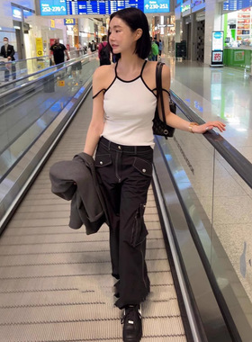 HELDER现25夏款韩国东大门双肩带修身螺纹吊带打底女内搭无袖背心