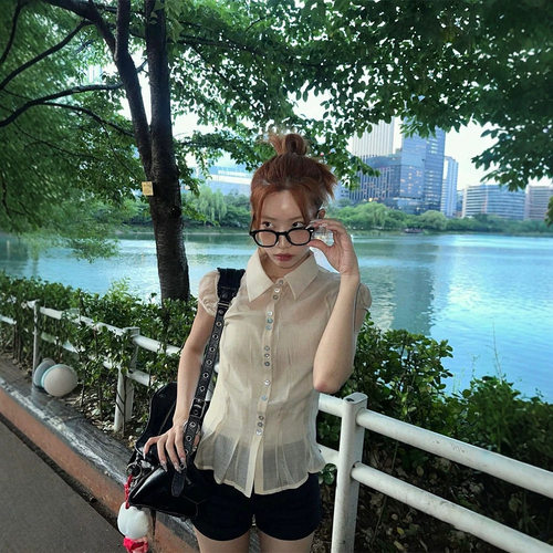赵美延ASA并杏纱款SCULPTOR衬衫