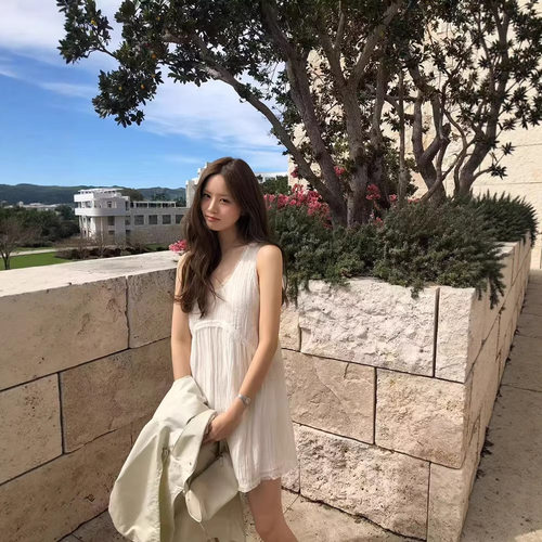 夏款韩系蕾丝拼接吊带背心连衣裙