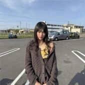 毛衣针织衫 coyseio现H25秋款 韩国东大门宽松纯色提花镂空长袖 外套