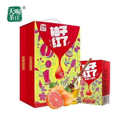 【天喔】蜂蜜柚子茶 柚子红了250ml*16盒 新品夏季果味茶饮料整箱