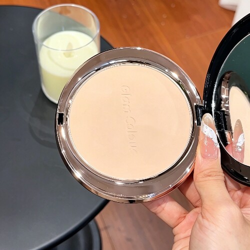 GlamColour21克大粉饼！绒雾定焦粉饼轻透控油持妆细腻控油大容量
