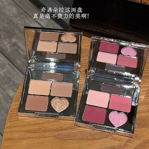 奇遇朵拉节奏狂想五色眼影珠光哑光提亮淡妆大地色持妆显色眼影盘