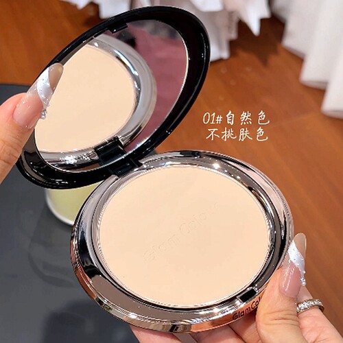 GlamColour21克大粉饼！绒雾定焦粉饼轻透控油持妆自然色粉质细腻