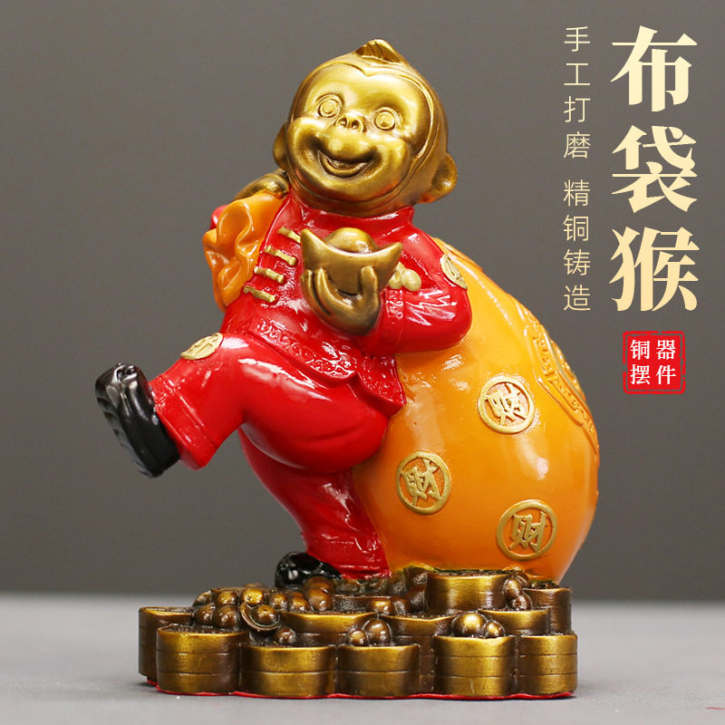 布袋猴招财摆件创意家居